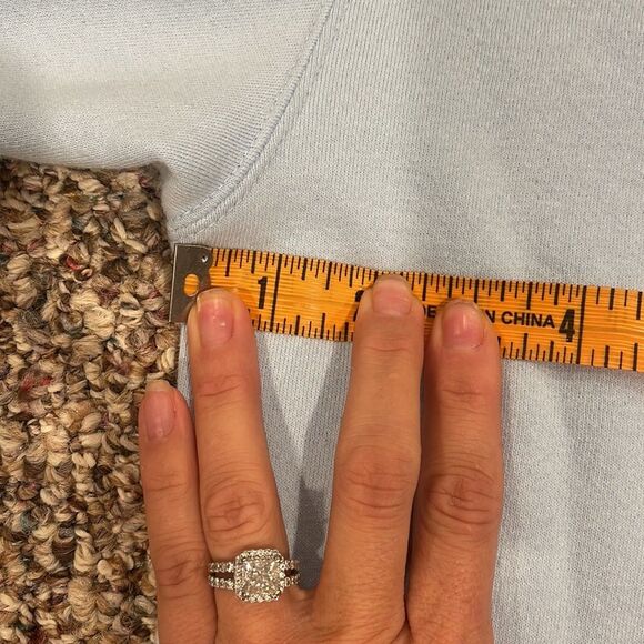 Baby Blue Hooded Full Zip Sweatshirt - Picture 7 of 8